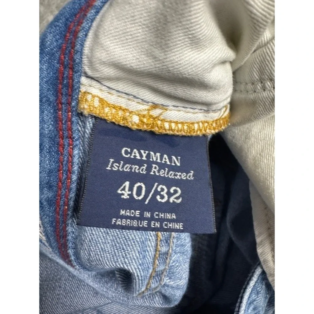 Tommy Bahama Jeans Mens 40 Cayman Island Relaxed Blue‎ Denim Tencel Blend Pants